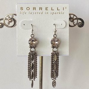 Sorrelli Light Pink Crystal Dangle Earrings